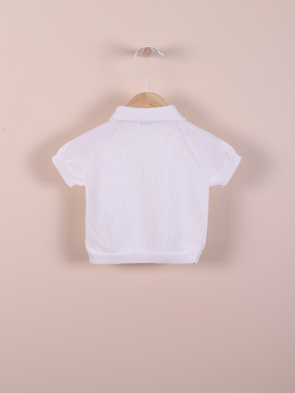 Polo a maniche corte in filo di cotone bianco 09319A 03 WEDOBLE 