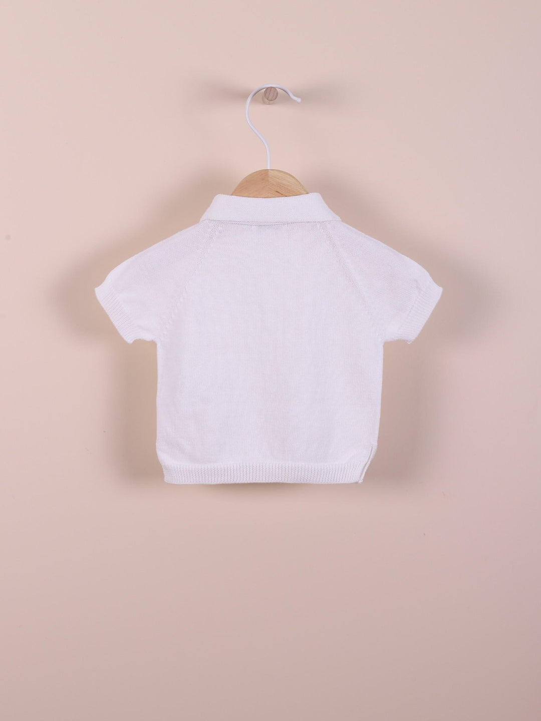 Polo a maniche corte in filo di cotone bianco 09319A 03 WEDOBLE 
