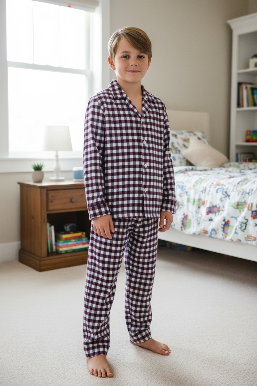 Pigiama in calda flanella a quadri vichy 6227/0 BD Sottocoperta R. 