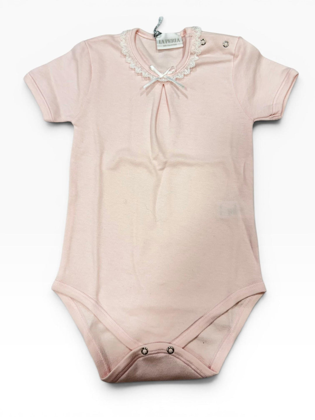 Body cotone caldo con colletto in pizzo e fiocco 52601 R0 La Perla 