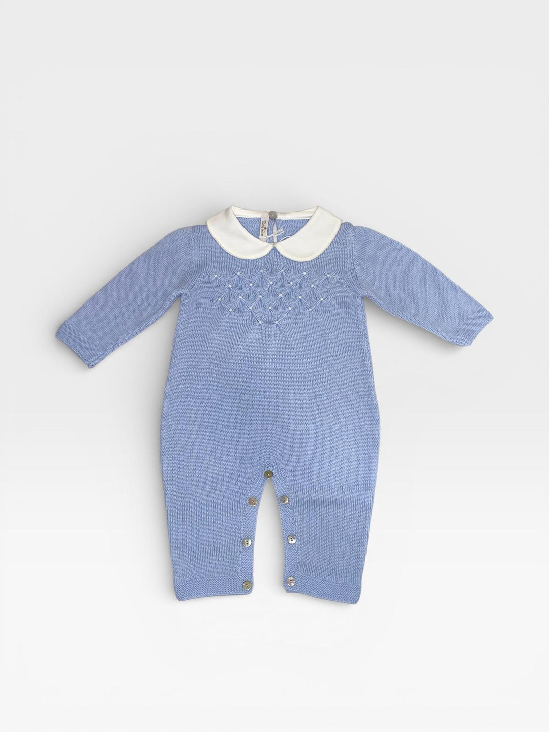 Tutina in lana con ricamo a nido d'ape 300 CB BABY Lord 