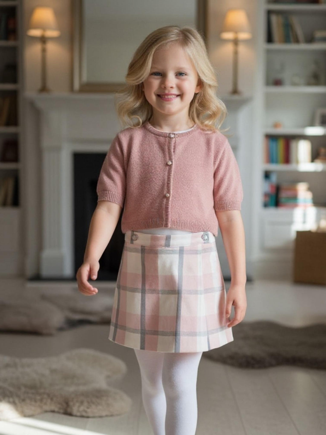 Gonna in flanella a quadri rosa MARIKA 15 Mantì 