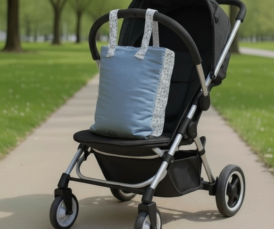 Borsa da passeggino celeste CLOE CE Mantì 