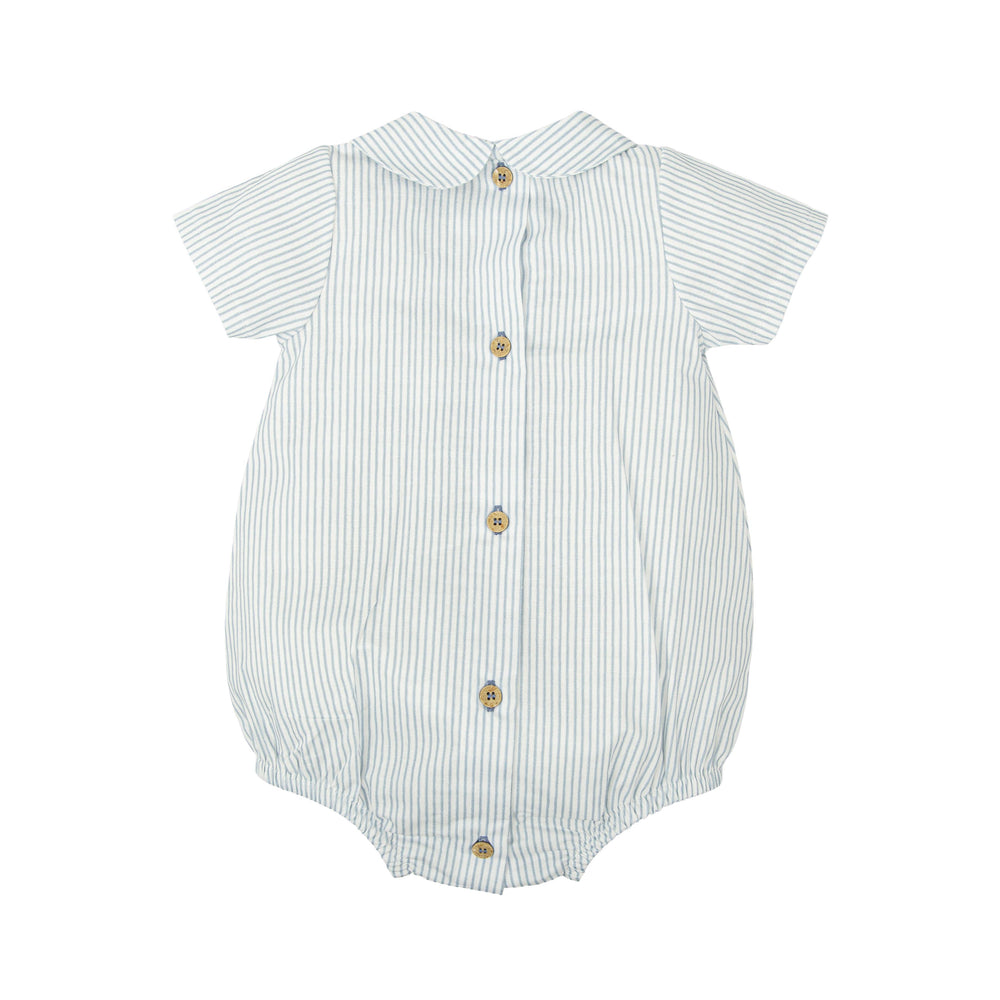 Pagliaccetto a righe con ricamo ancora 32420 CE BABIDU 
