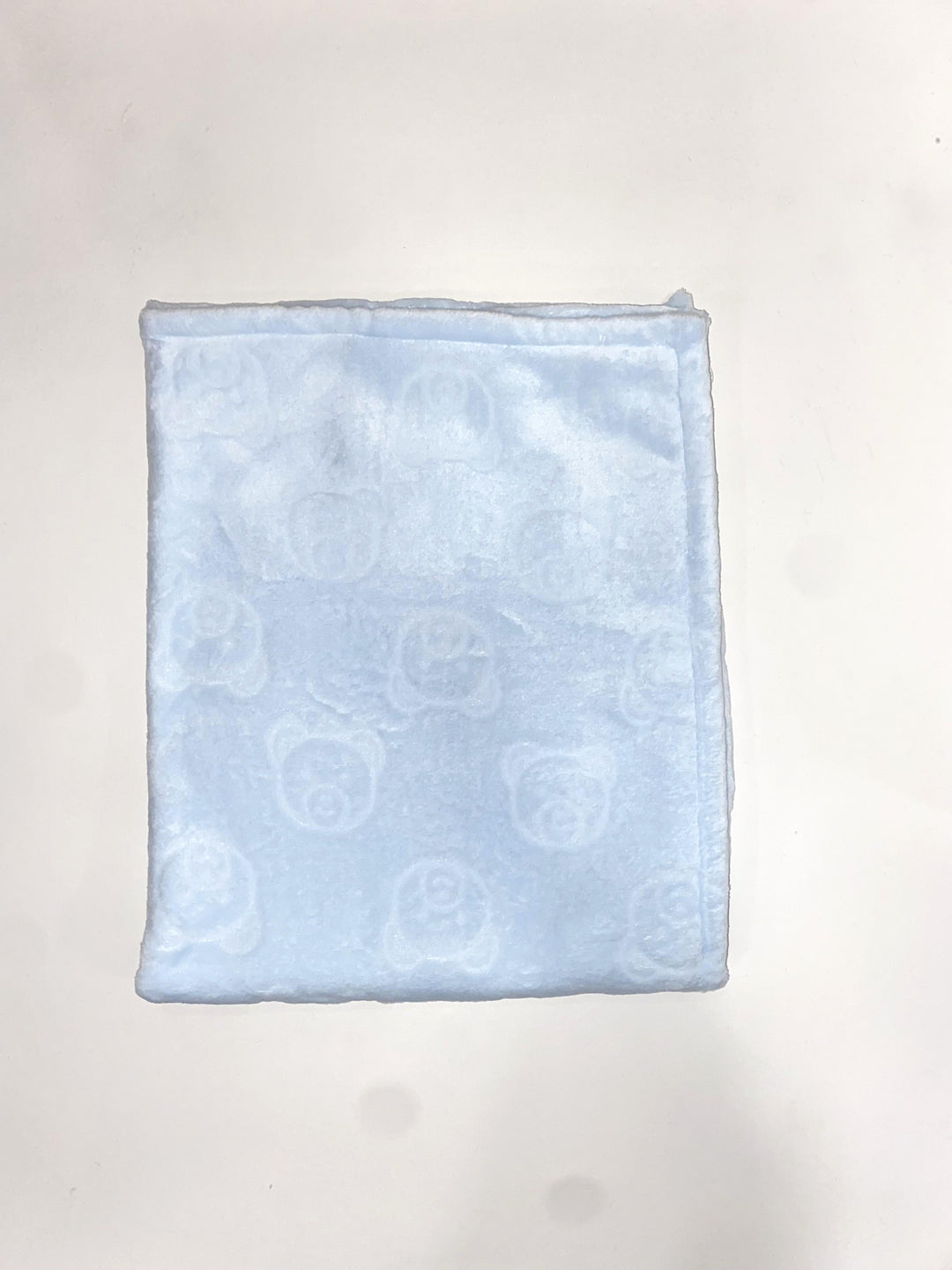 Copertina in pile celeste con dettagli orsetti PL8353 CE Teto e Tatta 