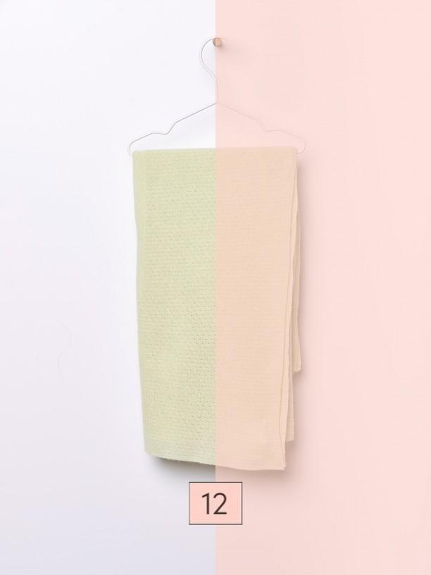 Coperta lavorata a maglia in misto lana e cashmere<BR/> 02306A 12 WEDOBLE 