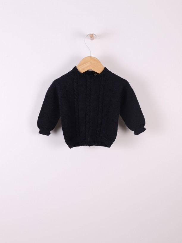 Maglione in lana merino con trecce 08301A 13 WEDOBLE 