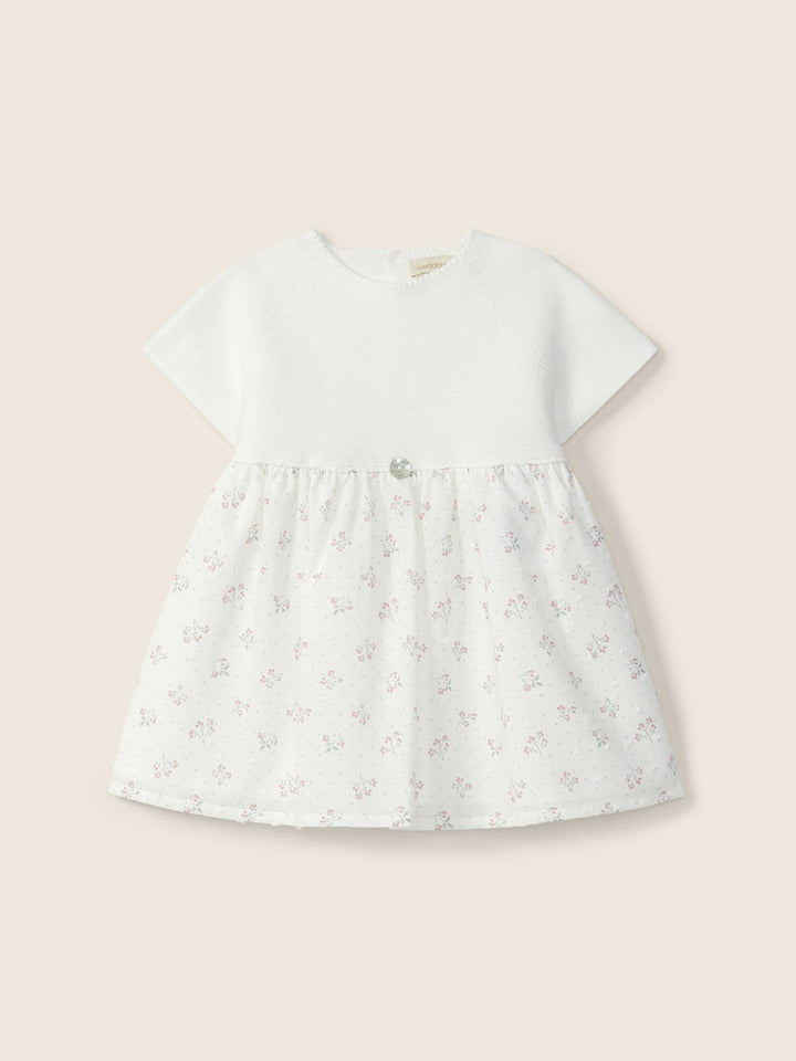 Abito in filo a maniche corte con stampa floreale 01404A 90 WEDOBLE 