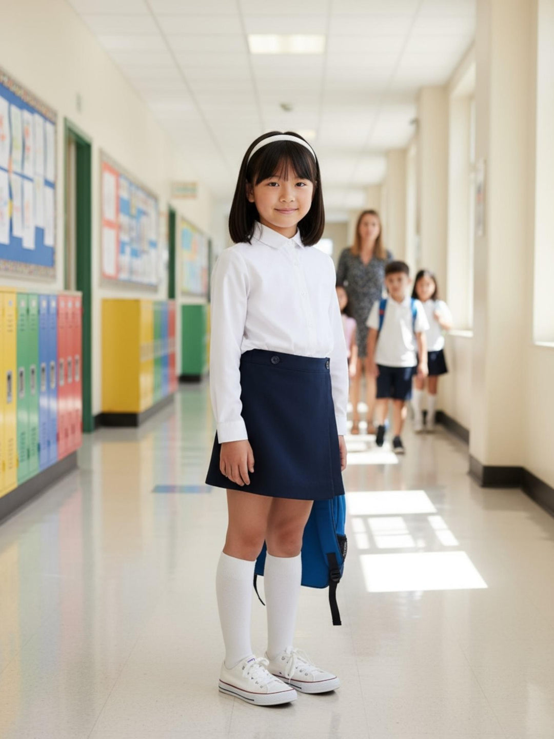 Gonna liscia in blu navy MARIKA 19 Mantì 