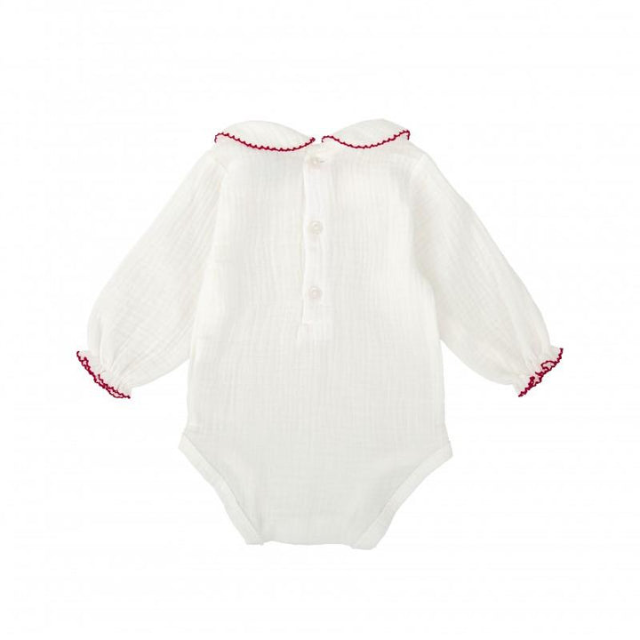 Body elegante con colletto ricamato 1305 LRS BABIDU 