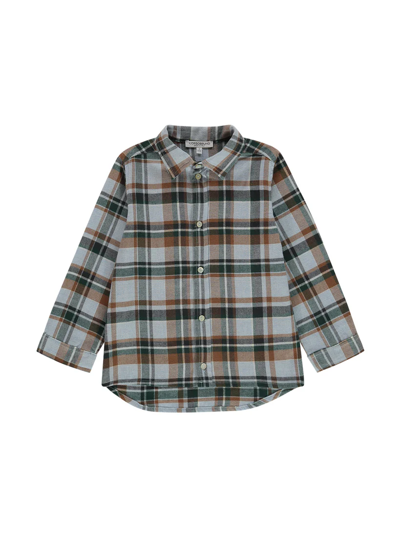 Camicia flanella a quadri tonalità terra TURCHIA TU ORSO BRUNO 