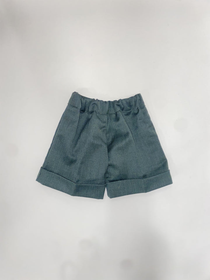 Bermuda all'Inglese in fresco lana verde NAPOLI 43 Mantì 