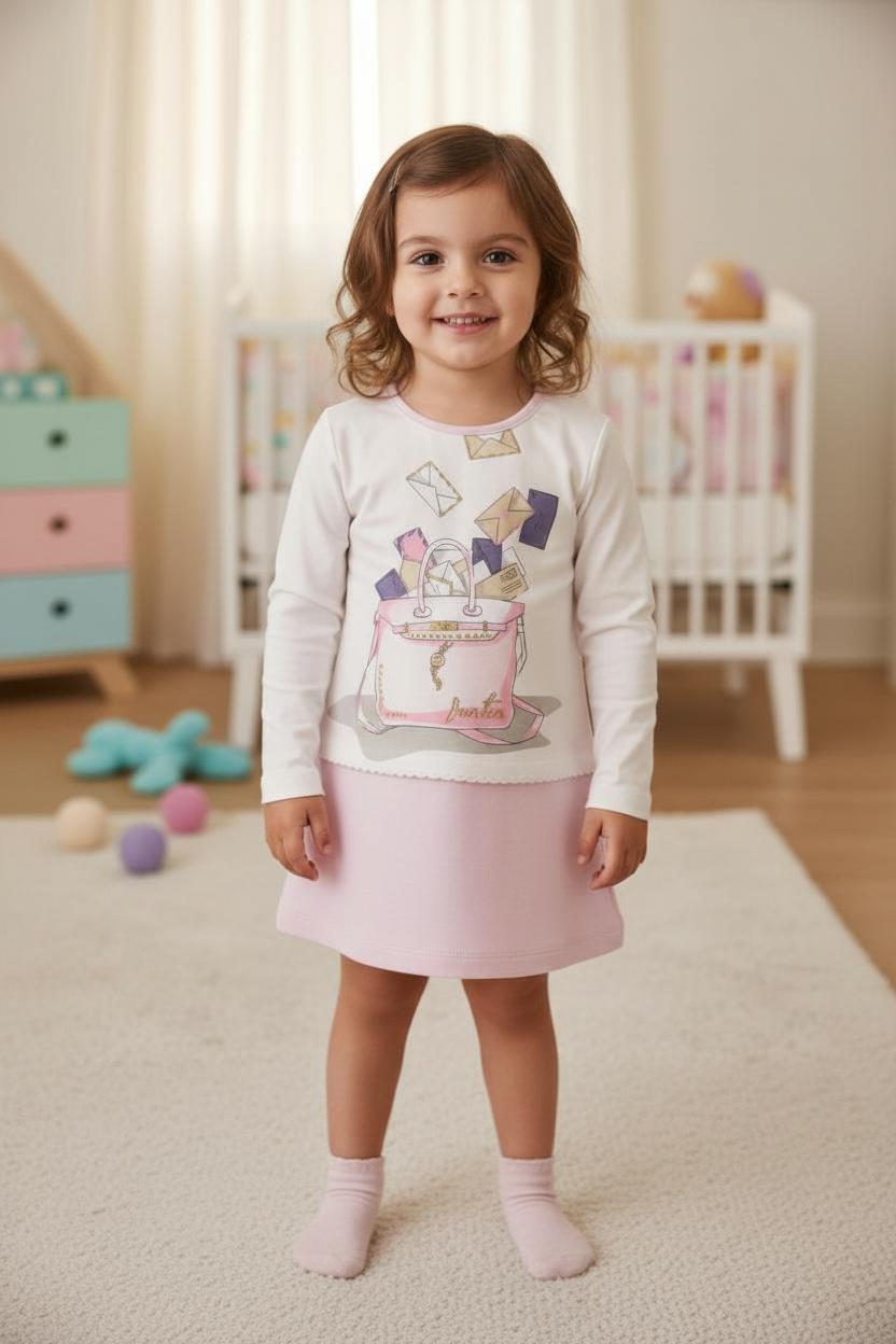 Camicia da notte in caldo cotone bicolore 6732I01 068 SOTTOCOPERTA 