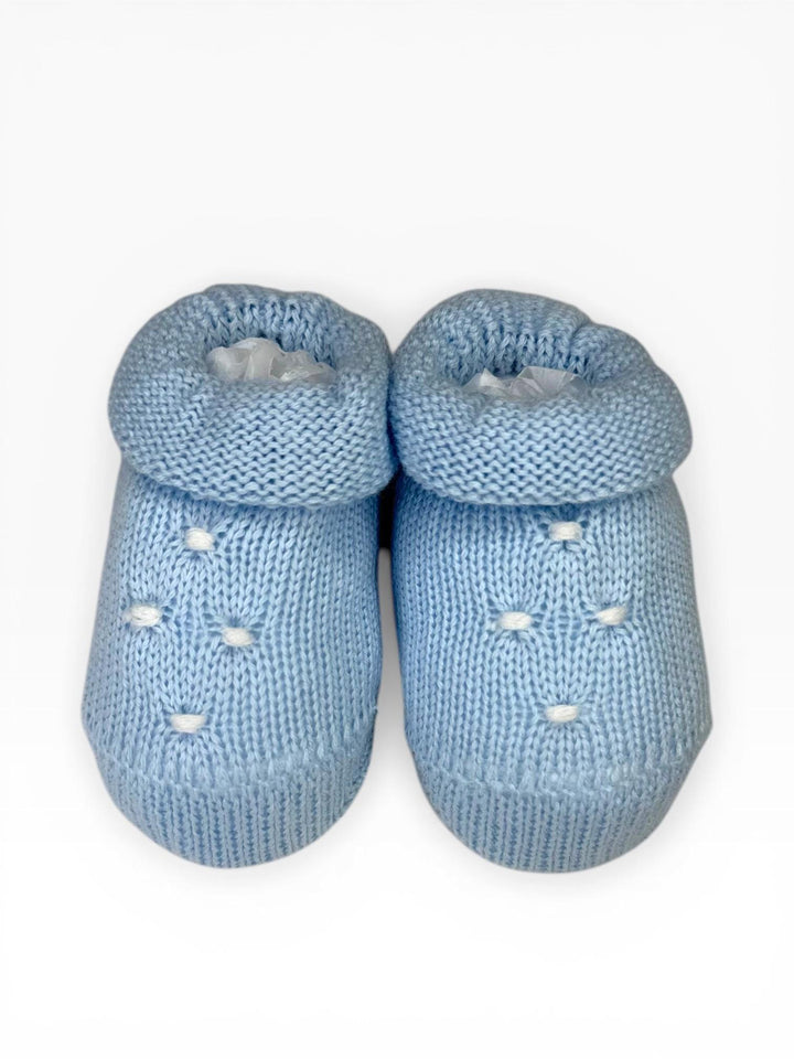 Scarpine in filo nido d'ape celeste 756 CE BABY Lord 