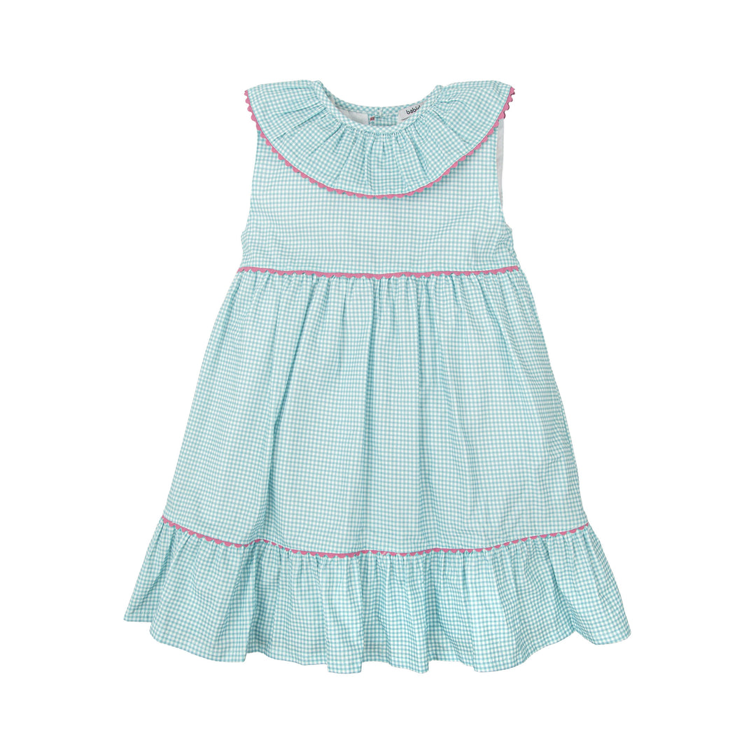 Abito a quadretti e balze 91424 BV BABIDU 