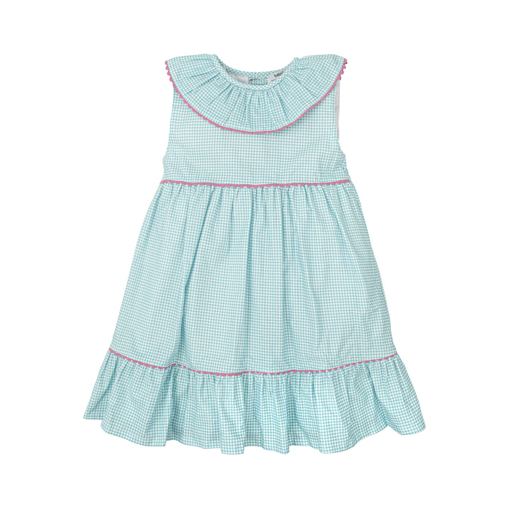 Abito a quadretti e balze 91424 BV BABIDU 