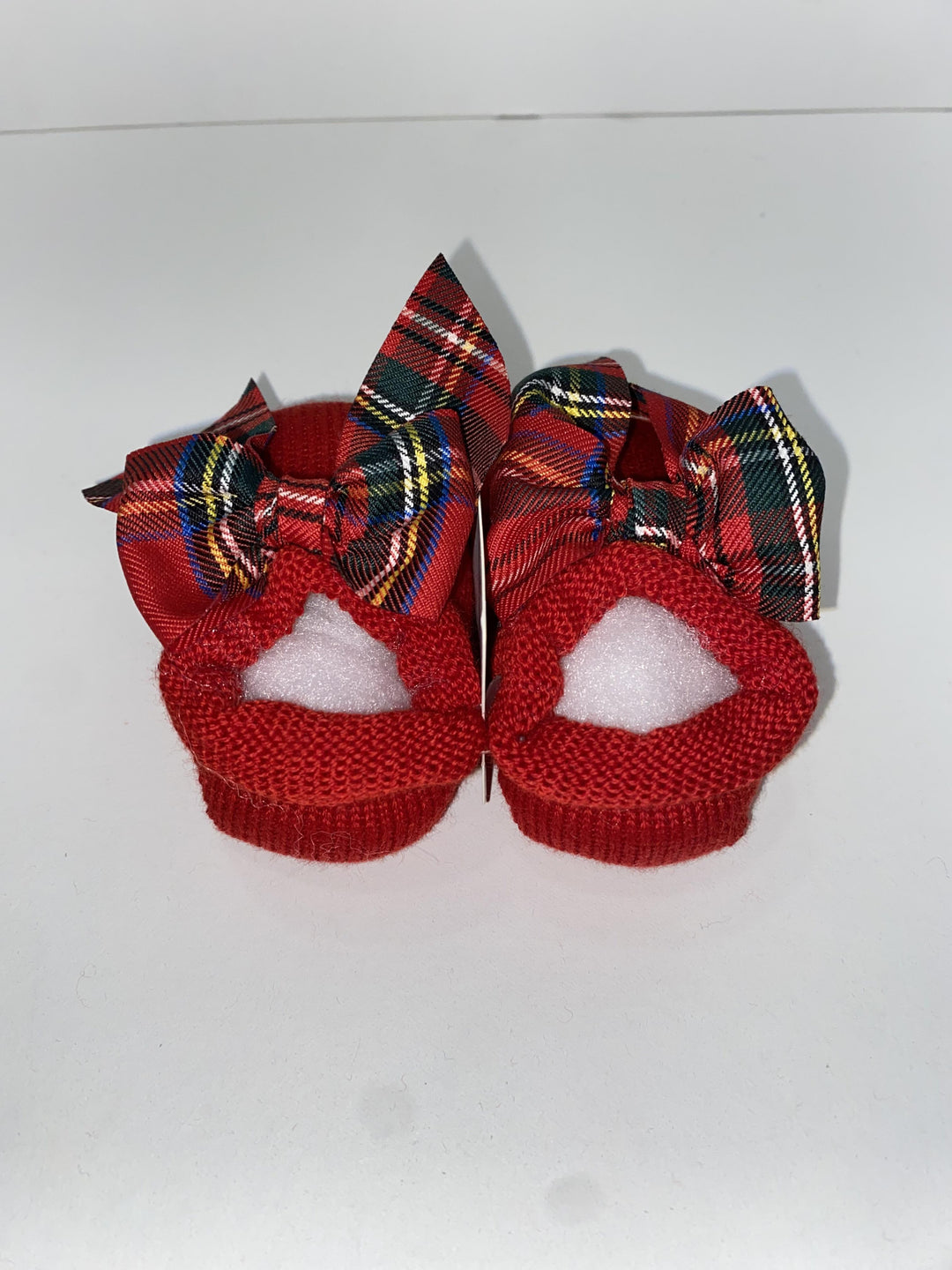 Scarpine in lana con fiocco decorativo tartan 3063 S1 STORY calze 