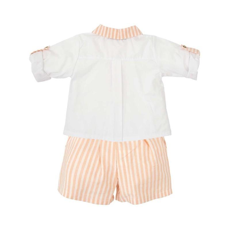 Completo a righe camicia e pantaloncino 41455 AR BABIDU 