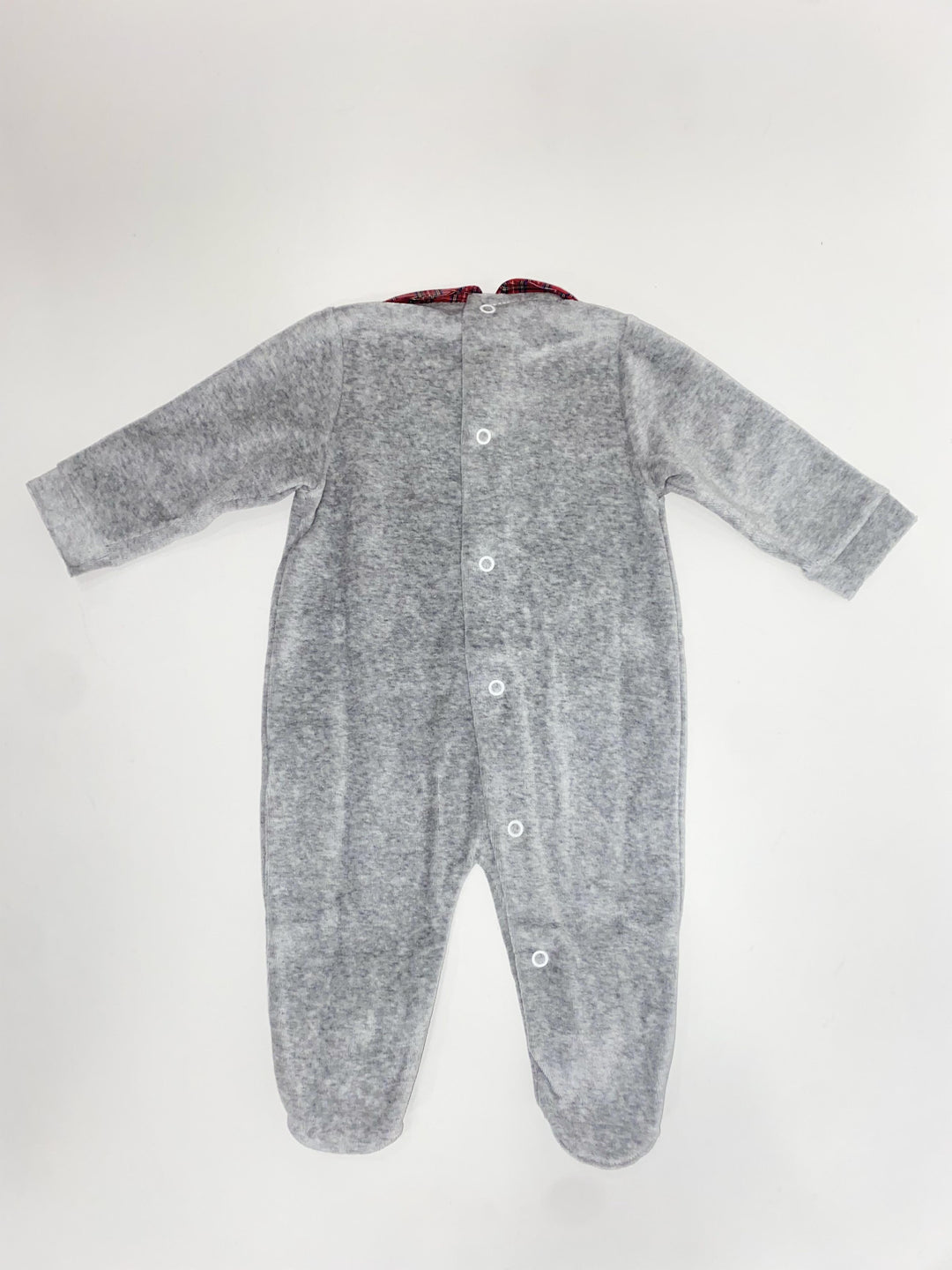Tutina in ciniglia grigio con stelle tartan 9075 GR PERDIPIU' 