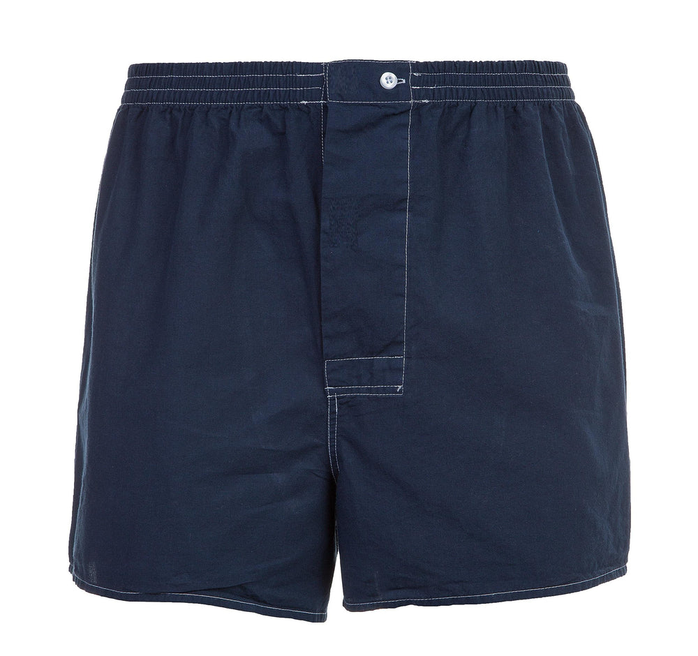 Pigiama in cotone corto bianco con pantaloni blu PETER UCC/2 483 GOLD 