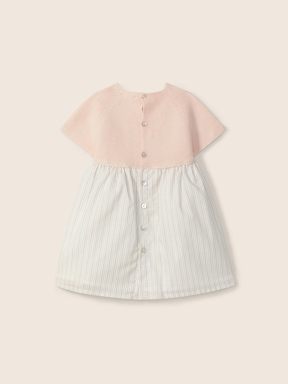 Abito in filo a righe a maniche corte 03404A 02 WEDOBLE 