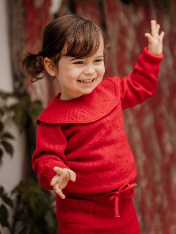 Maglione con colletto in lana merino 10301A 05 WEDOBLE 