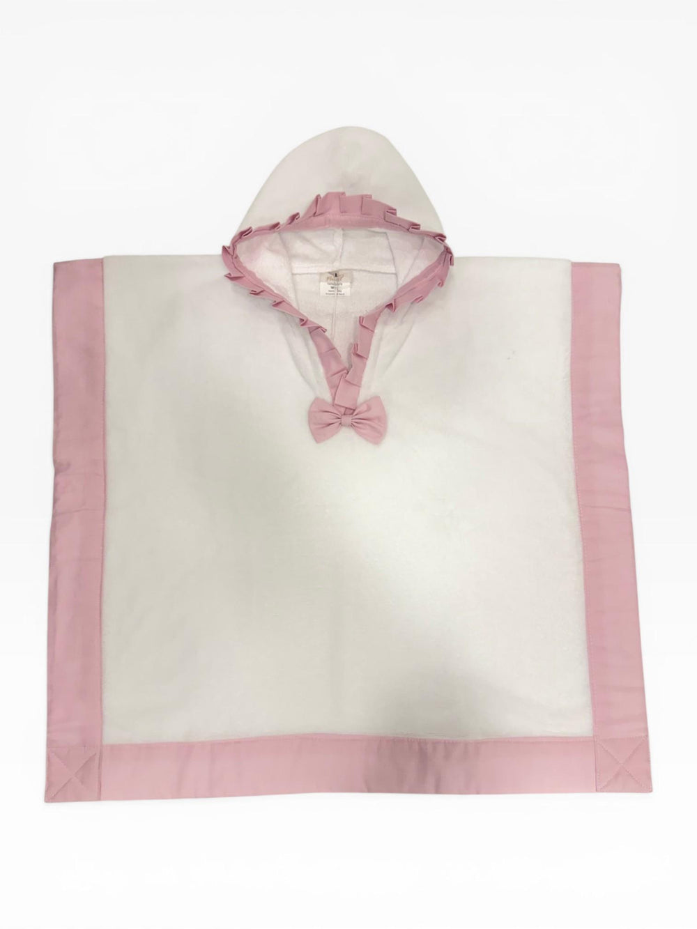 Poncho in spugna con profilo rosa LAMPEDUSA 8 Mantì 