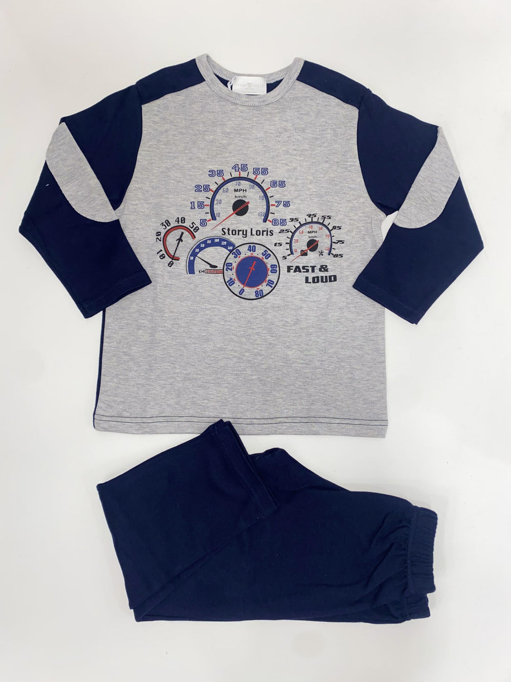 Pigiama in caldo cotone con grafica "Fast&Loud" 25492 GB# STORY LORIS 