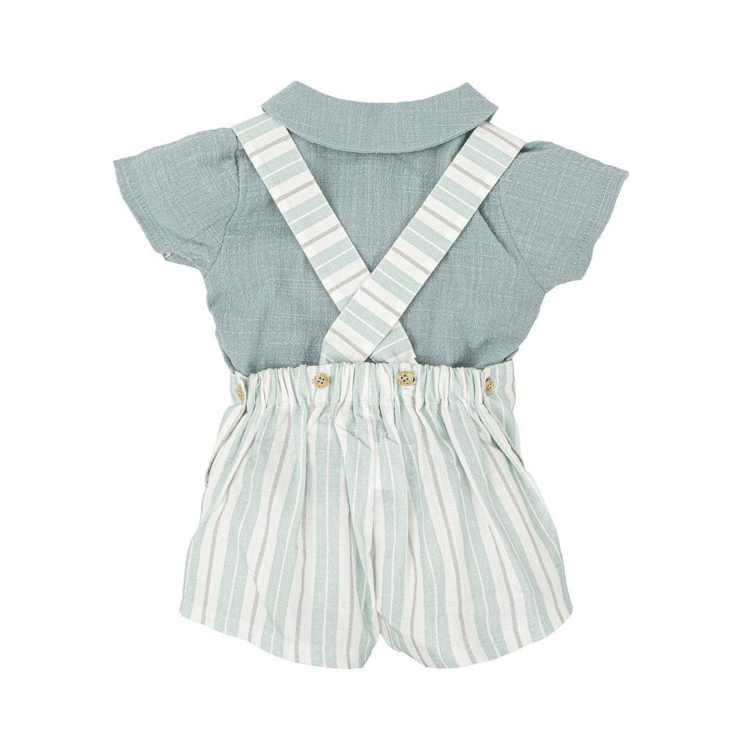Completo camicia e salopette a righe 42418 OT BABIDU 