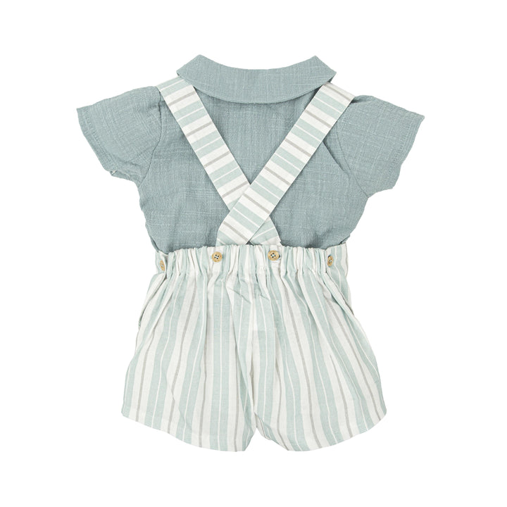 Completo camicia e salopette a righe 42418 OT BABIDU 