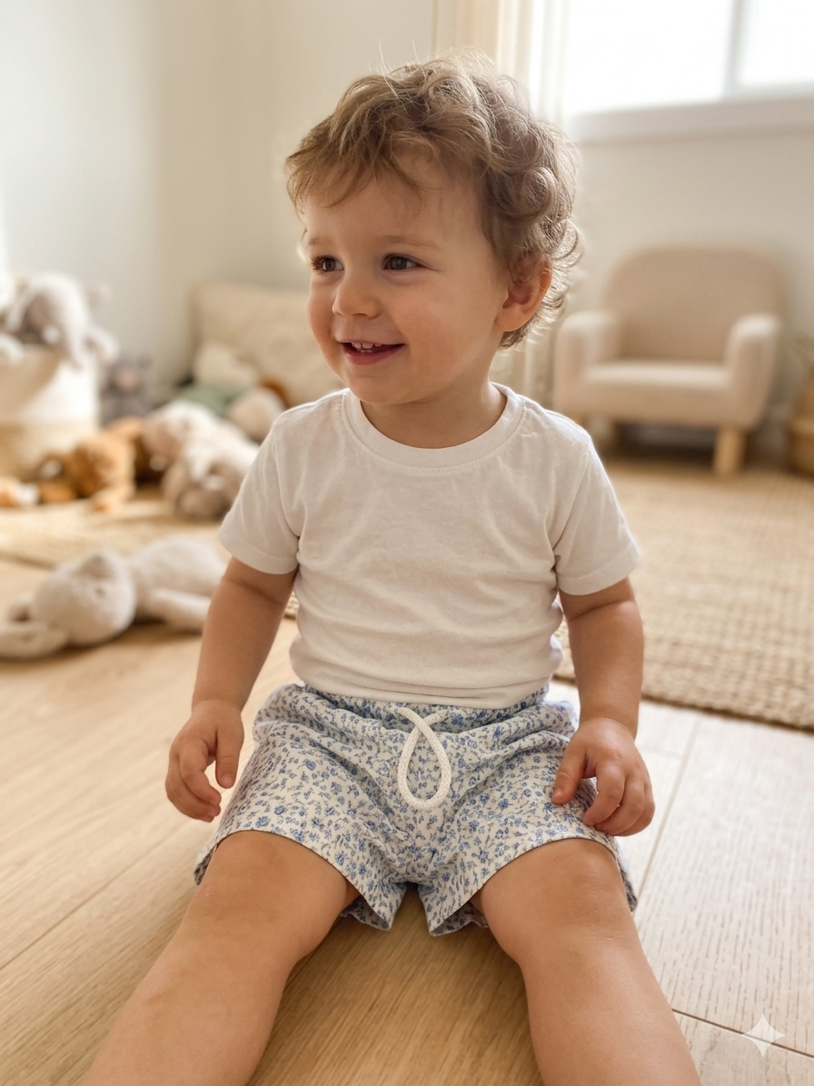 Pantaloncino in cotone con coulisse ANDREA 10 Mantì 