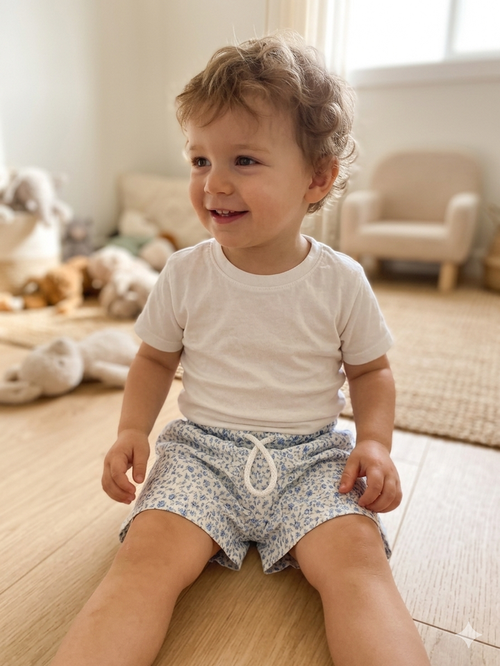 Pantaloncino in cotone con coulisse ANDREA 10 Mantì 
