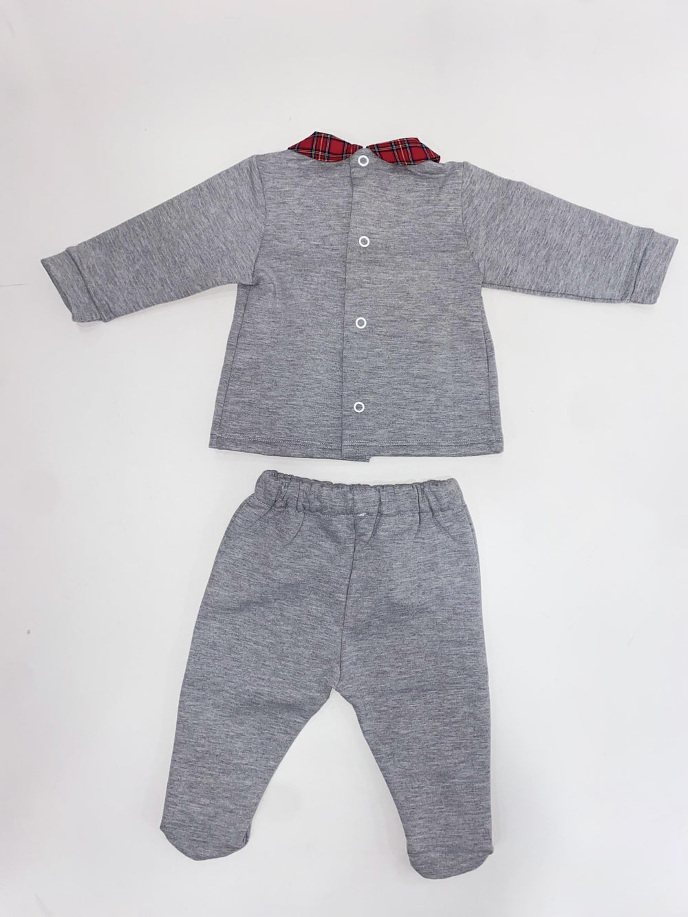 Completo in cotone caldo con dettagli scozzesi 9068 GRS PERDIPIU 