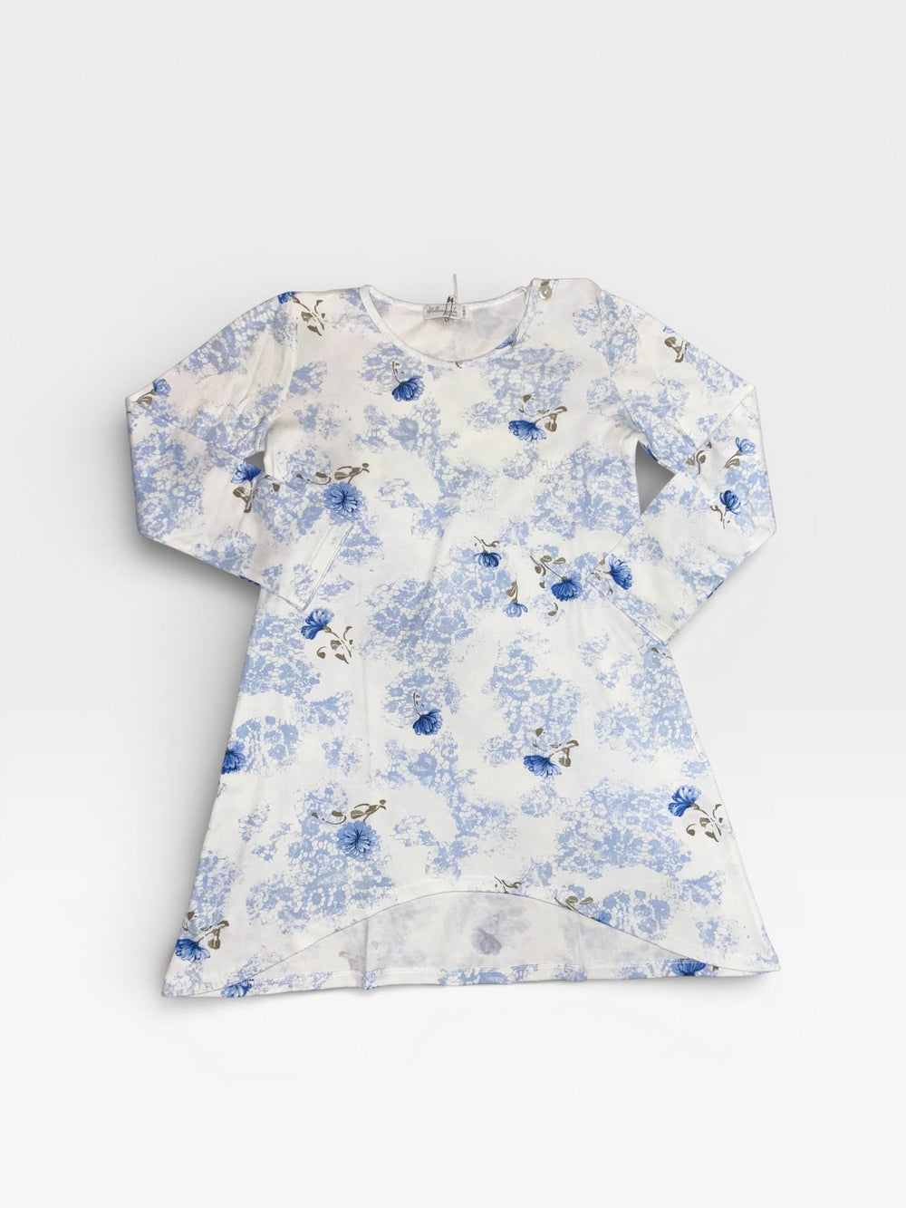 Camicia da notte in cotone caldo a fantasia floreale blu SI16 6632A00 737# SOTTOCOPERTA 