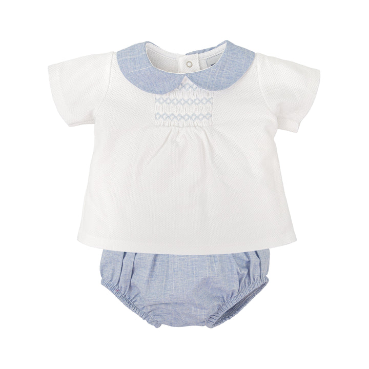 Completo camicina a nido d'ape e culotte 43361 JE BABIDU 
