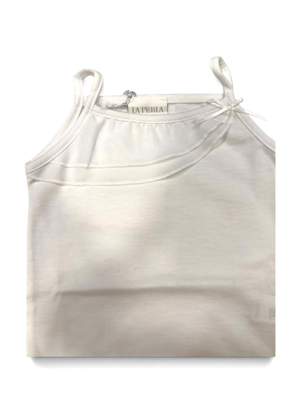 Body bianco con volant e fiocchetto 50481 X0 La Perla 