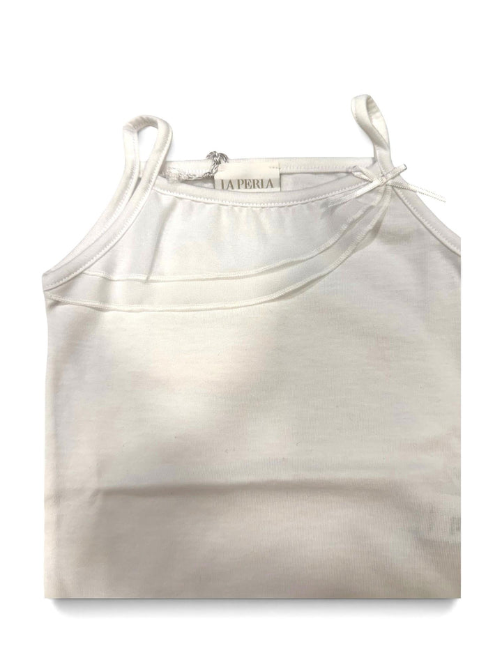 Body bianco con volant e fiocchetto 50481 X0 La Perla 