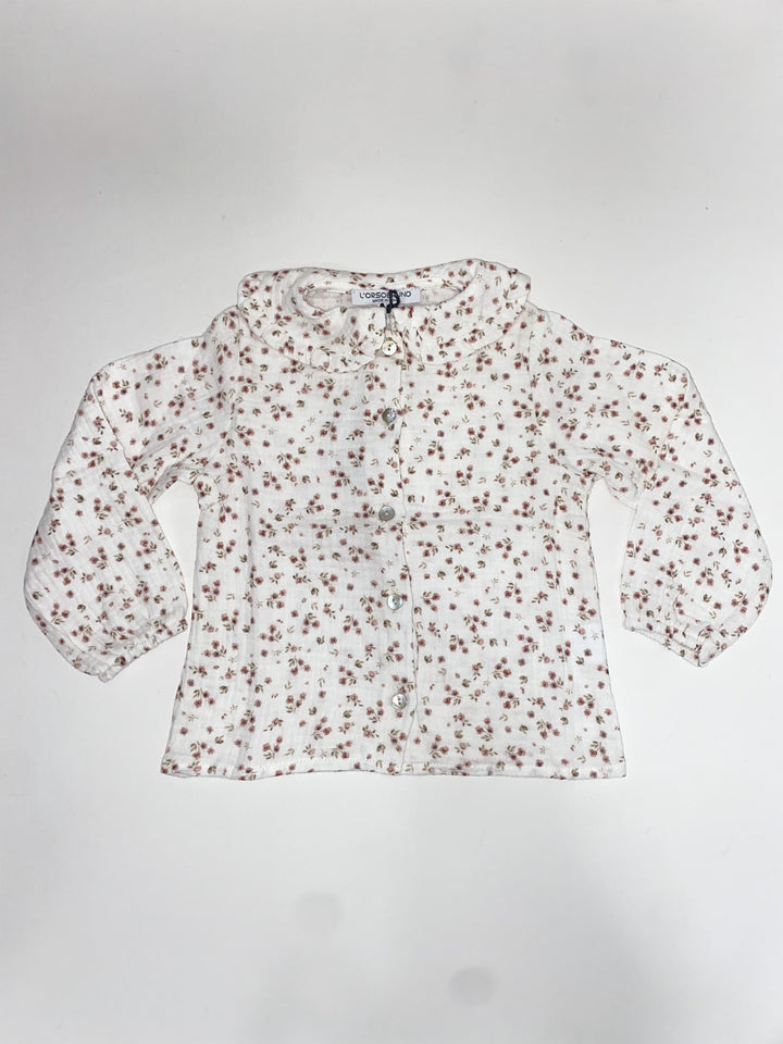 Camicia in mussola con stampa floreale CAM/R BD ORSO BRUNO 