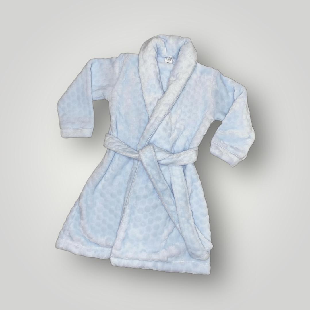 Vestaglia in ciniglia con trama a rilievo celeste C44665 CE DANY 