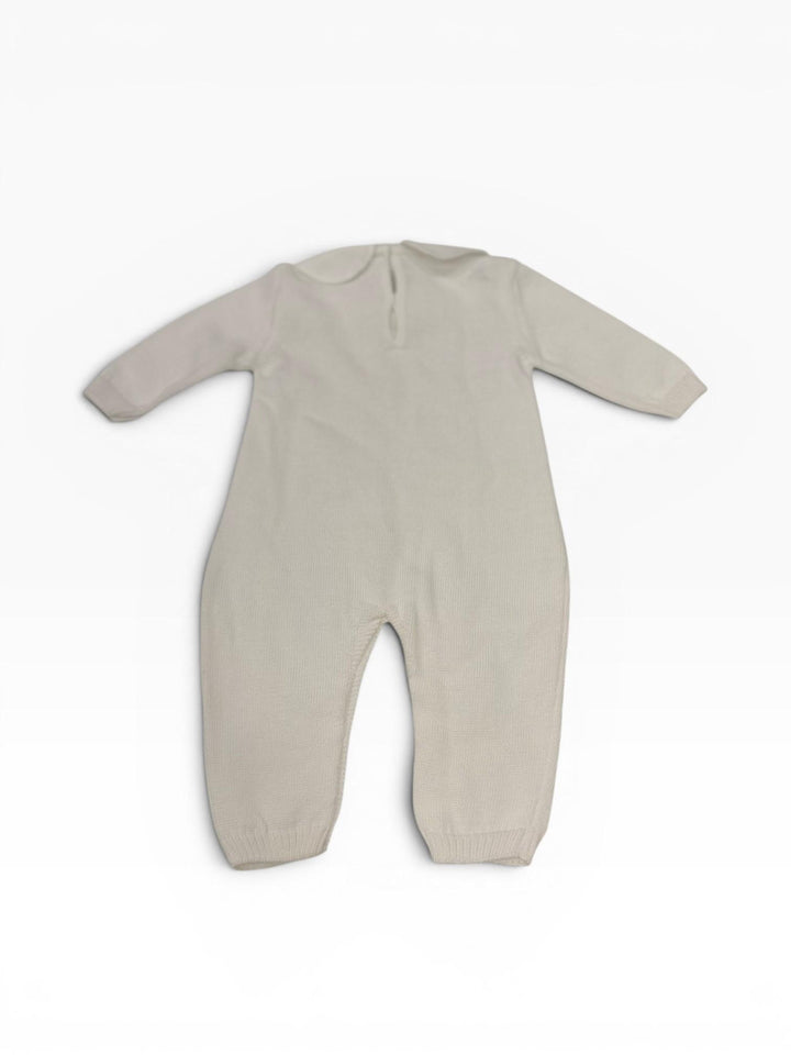 Tutina a treccina in filo bianco 354 BI BABY Lord 
