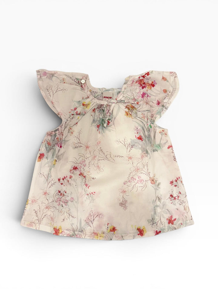 Blusa con stampa floreale acquerellata 2AA11202 BR TUTTO MIO 