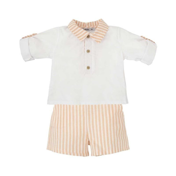 Completo a righe camicia e pantaloncino 41455 AR BABIDU 