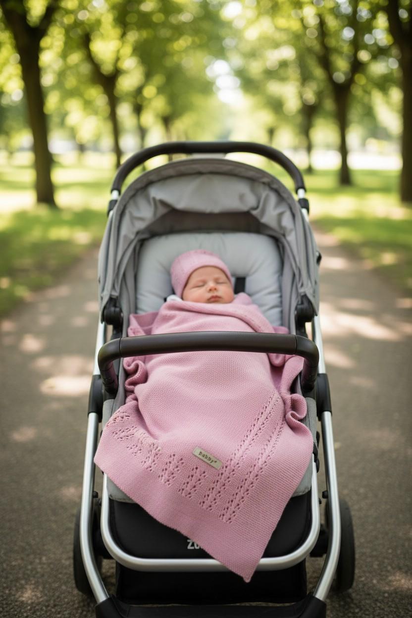 Copertina in filo traforato rosa antico 26122 80 Babby 