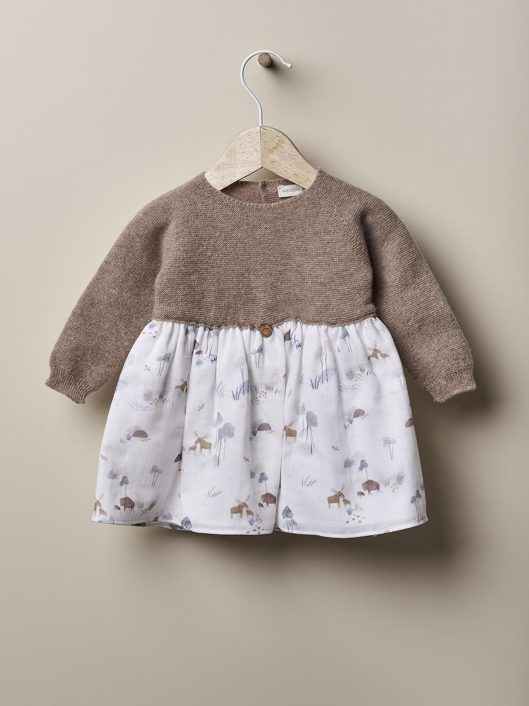 Abito con gonn a in cotone a fantasia 04404R 09 WEDOBLE 