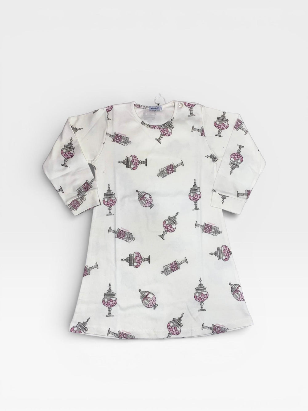 Camicia da notte in caldo cotone con stampa caramelle SI16 1032I00 740 SOTTOCOPERTA 