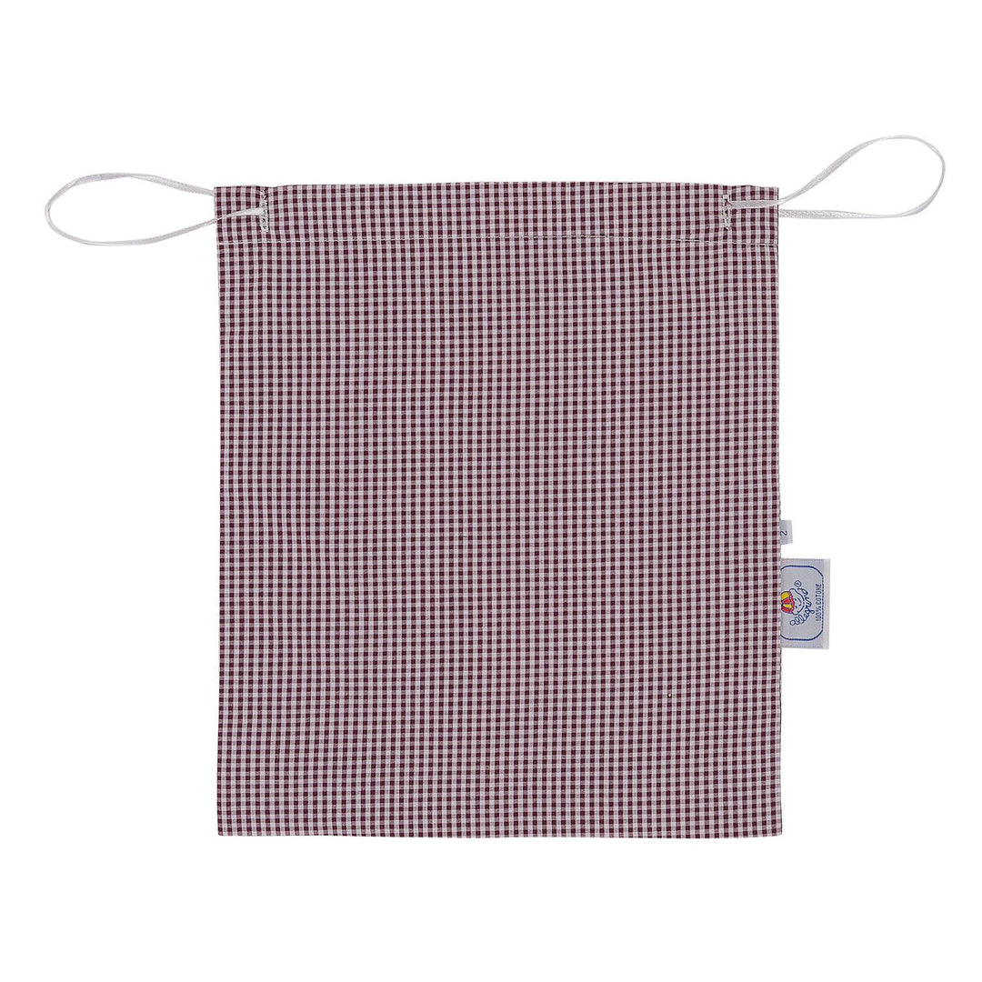 Pigiama corto in cotone quadro bordeaux e bianco CHARLY BCC/7 926 GOLD 