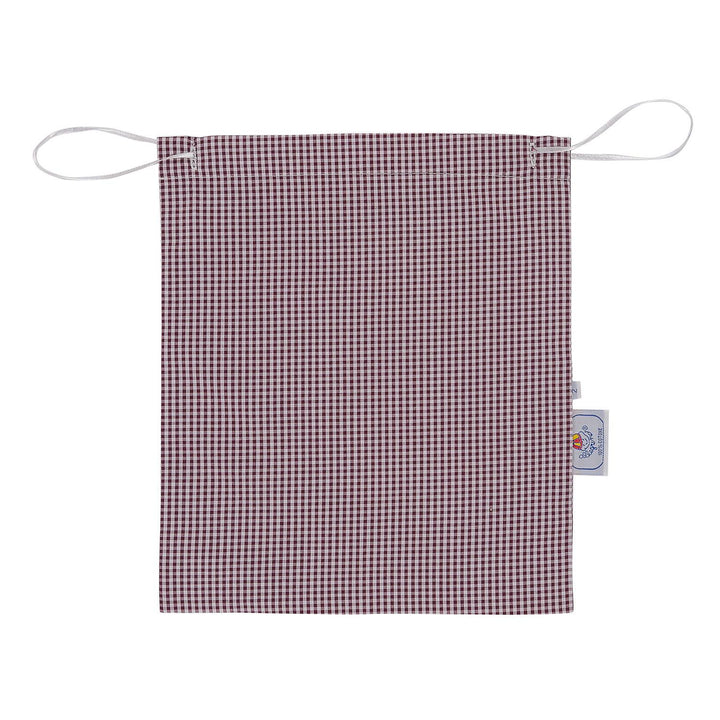 Pigiama corto in cotone quadro bordeaux e bianco CHARLY BCC/7 926 GOLD 