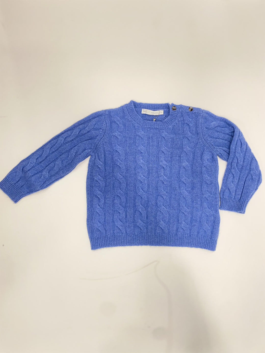 Maglione in lana a treccia azzurro 44576 U4 Per Te 
