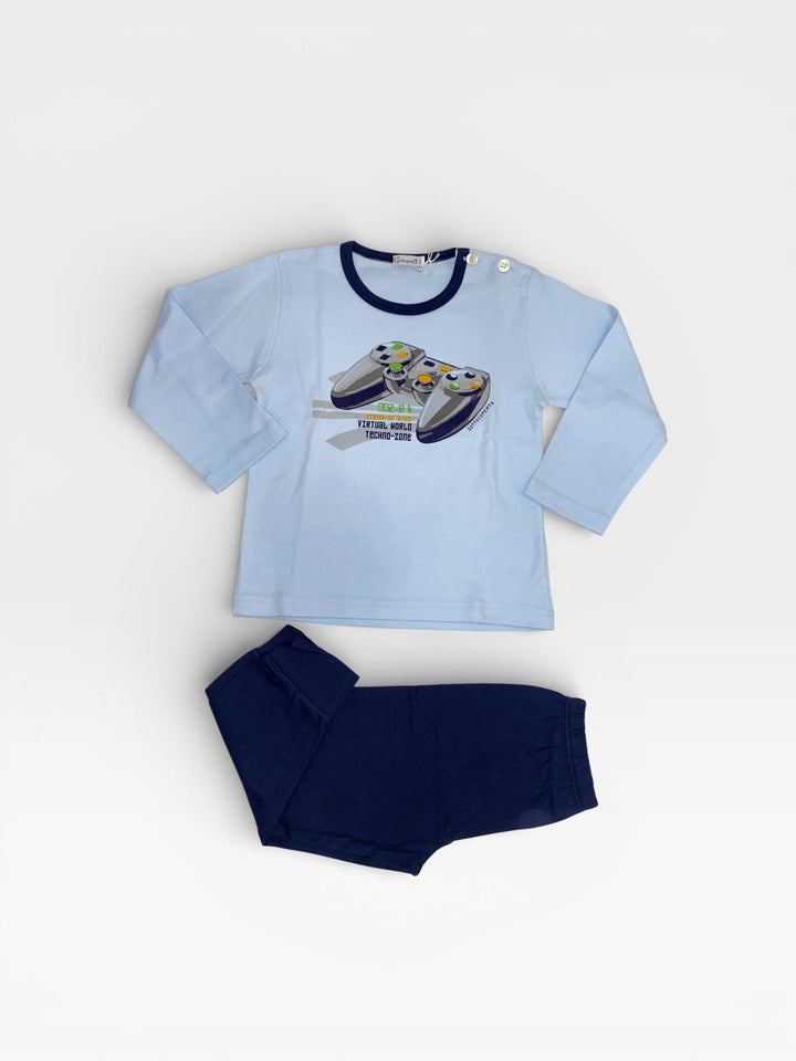 Pigiama in cotone caldo con dettagli "Playstation" SI17 2625I19 040# SOTTOCOPERTA 