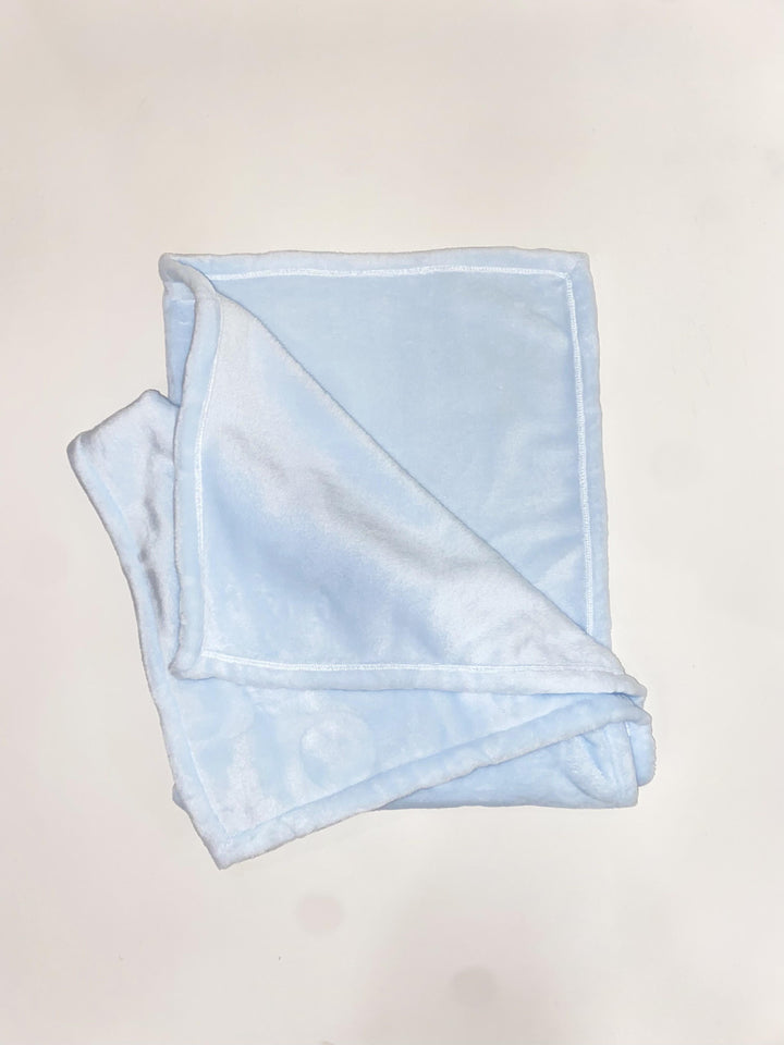 Copertina in pile celeste con dettagli orsetti PL8353 CE Teto e Tatta 